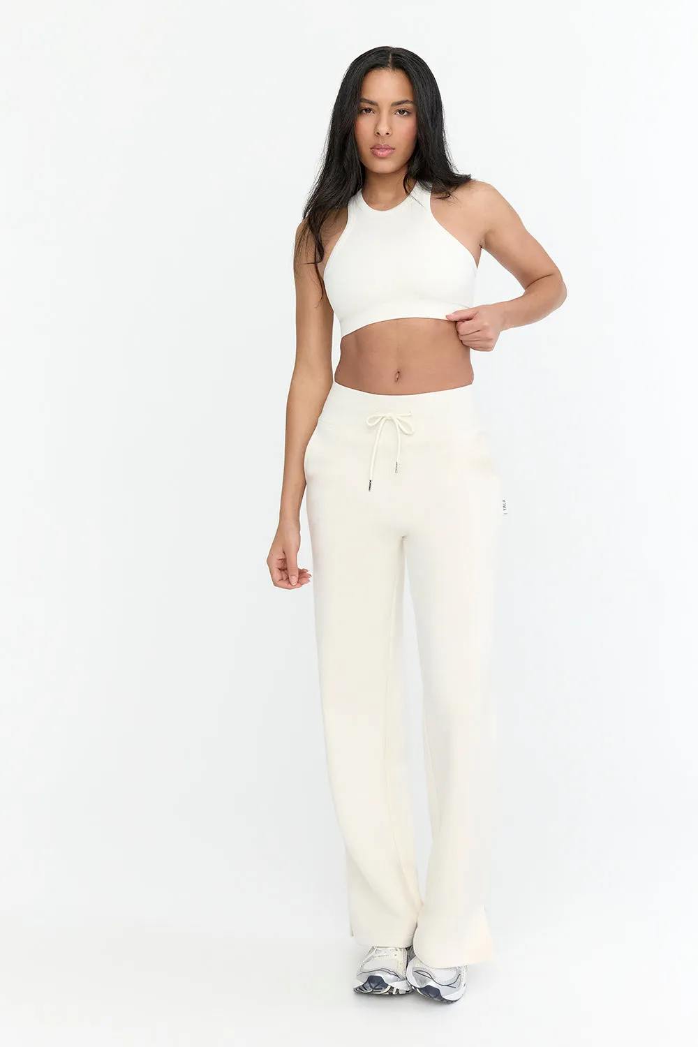 Sculpt Seamless Ribbed Racer Sports Bra - Milk Marl sold by TALA product image thumbnail 4