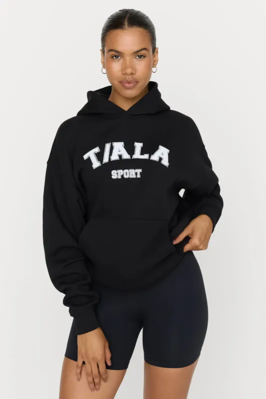 Oversized Club Hoodie - Black sold by TALA