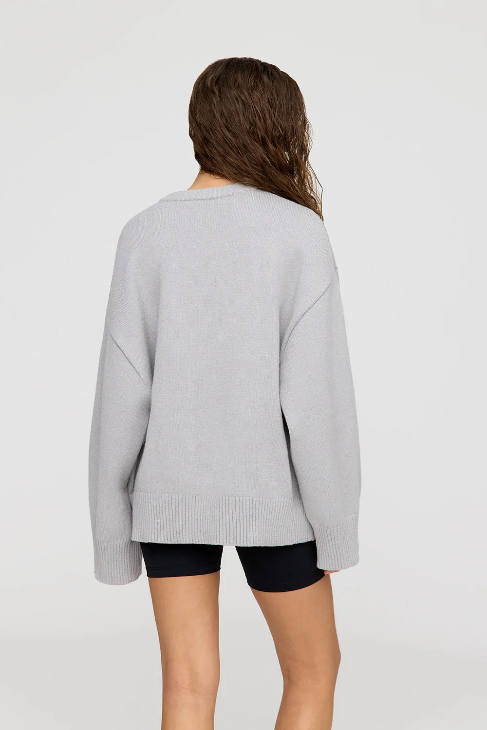 TALA LOGO KNIT SWEATER - GREY AND MILK sold by TALA product image thumbnail 3