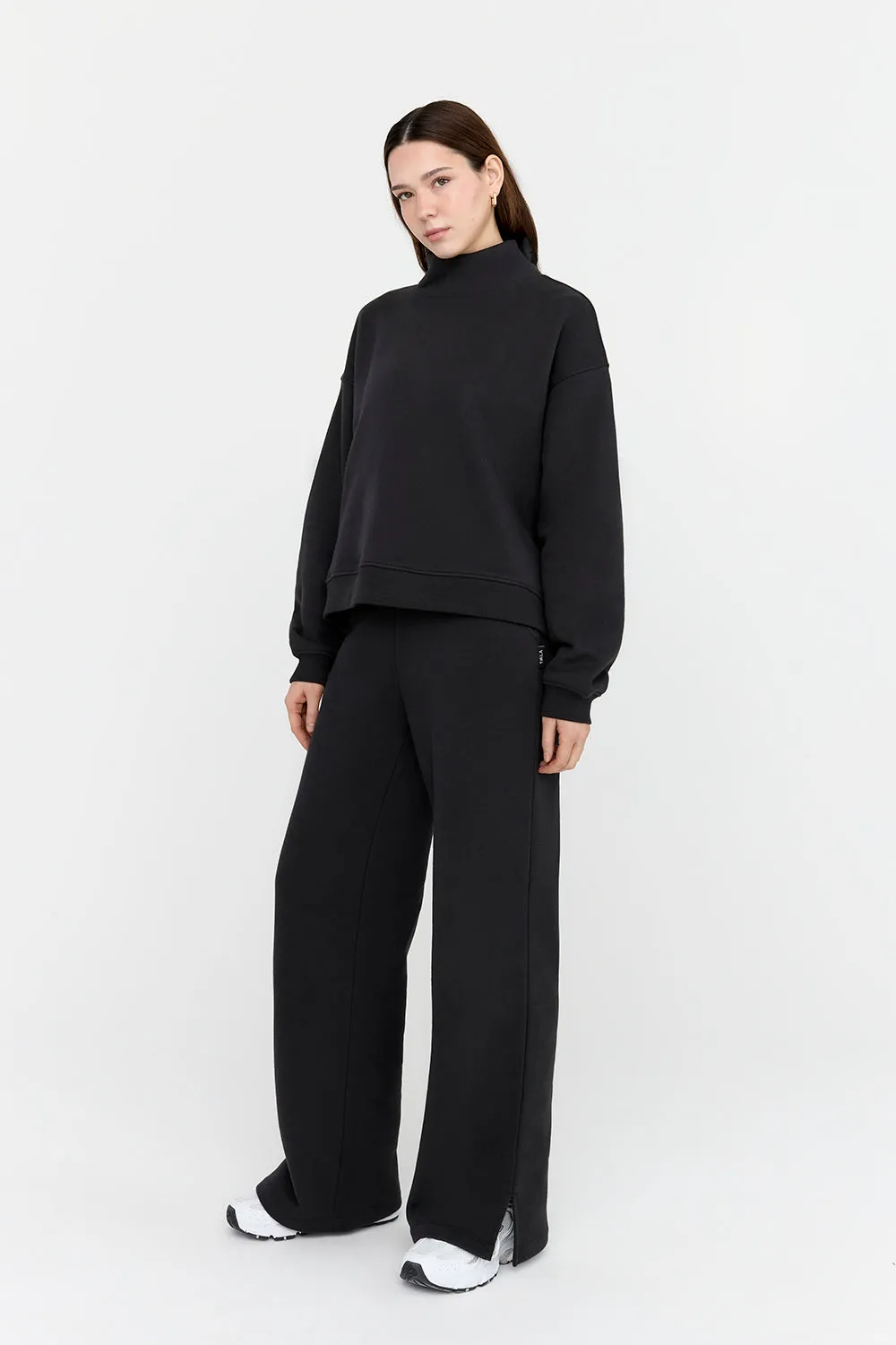 EVERYDAY LOOSE HEM MOCK NECK SWEATSHIRT - BLACK sold by TALA product image thumbnail 3
