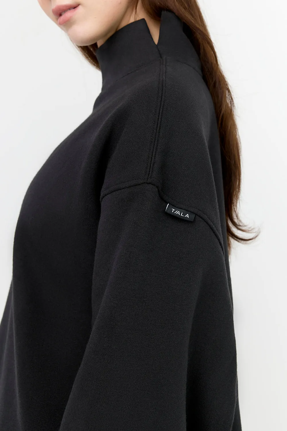 EVERYDAY LOOSE HEM MOCK NECK SWEATSHIRT - BLACK sold by TALA product image thumbnail 2