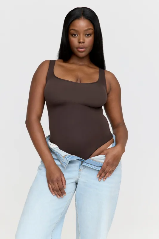 365 Contour Strappy Shaping Bodysuit - Espresso sold by TALA