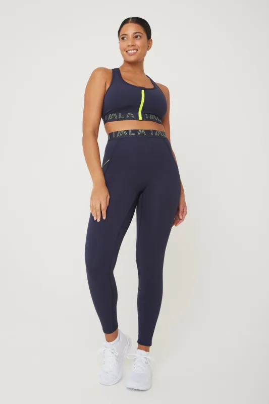 FORMTECH SIDE POCKET RUNNING LEGGING- NAVY sold by TALA