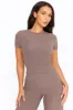 365 Sculpting Lounge Short Sleeve T-Shirt - Mocha sold by TALA