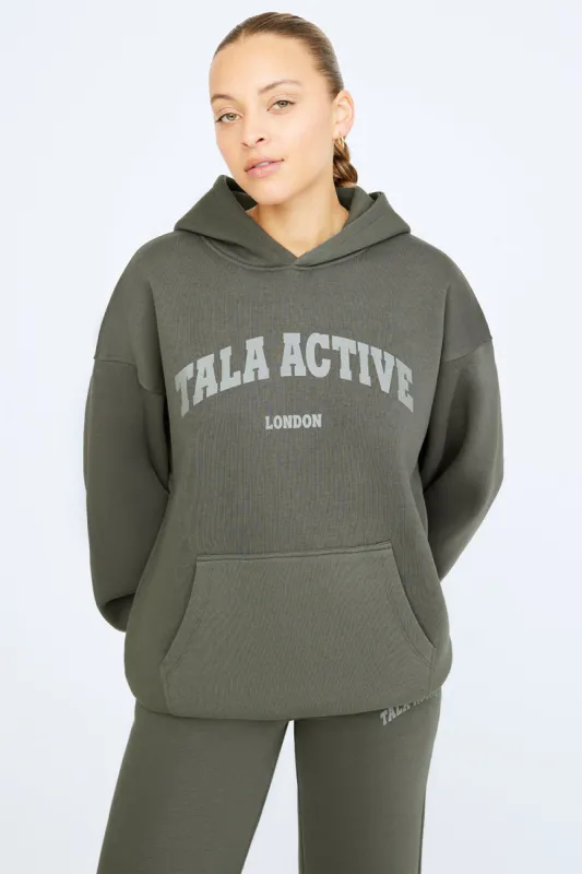 TALA ACTIVE OVERSIZED HOODIE- DARK OLIVE sold by TALA