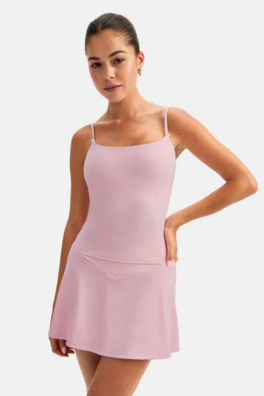 DayFlex Built-In Support Spaghetti Strap Full Length Cami Vest - Ballet Slipper sold by TALA