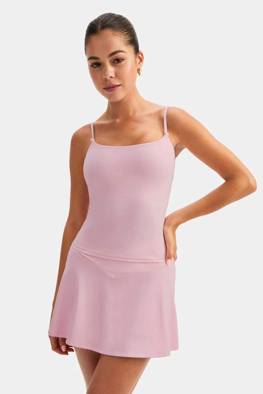 DayFlex Built-In Support Spaghetti Strap Full Length Cami Vest - Ballet Slipper sold by TALA