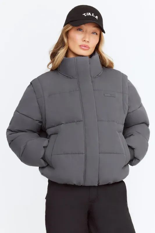 Storm Multiway 3-In-1 Puffer Jacket - Charcoal made by TALA