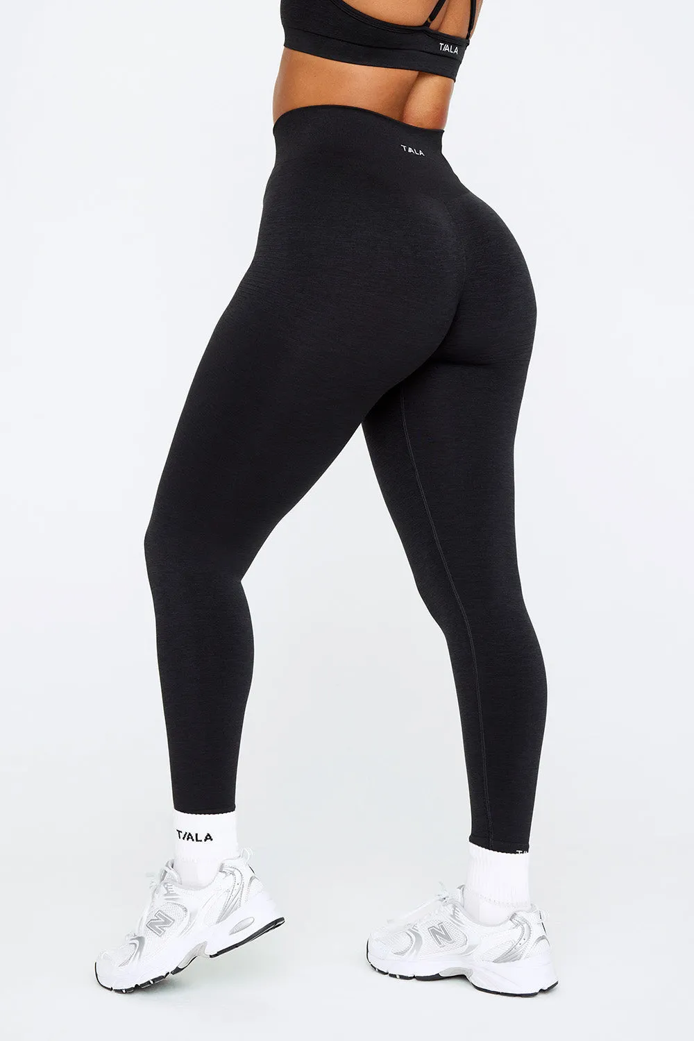SCULPT SEAMLESS NO-SCRUNCH LEGGING - BLACK MARL sold by TALA