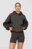 LOVE MORE OVERSIZED HOODIE - SLATE BROWN sold by TALA