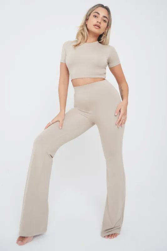 365 FLARED TROUSERS - SAND sold by TALA