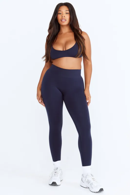 SCULPT SEAMLESS NO-SCRUNCH LEGGING - NAVY MARL sold by TALA