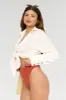 Tierra High Waisted Cheeky Bikini Brief - Rust Orange sold by TALA