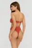 Tierra High Waisted Cheeky Bikini Brief - Rust Orange sold by TALA
