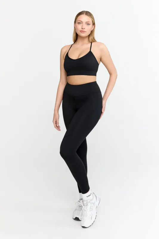 SkinLuxe High Waisted Side Pocket Legging - Shadow Black sold by TALA