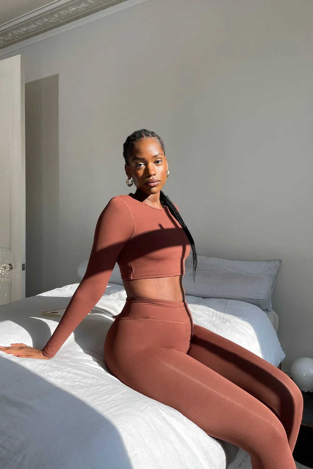 DAYFLEX OPEN BACK LONG SLEEVE TOP - WALNUT sold by TALA product image thumbnail 3