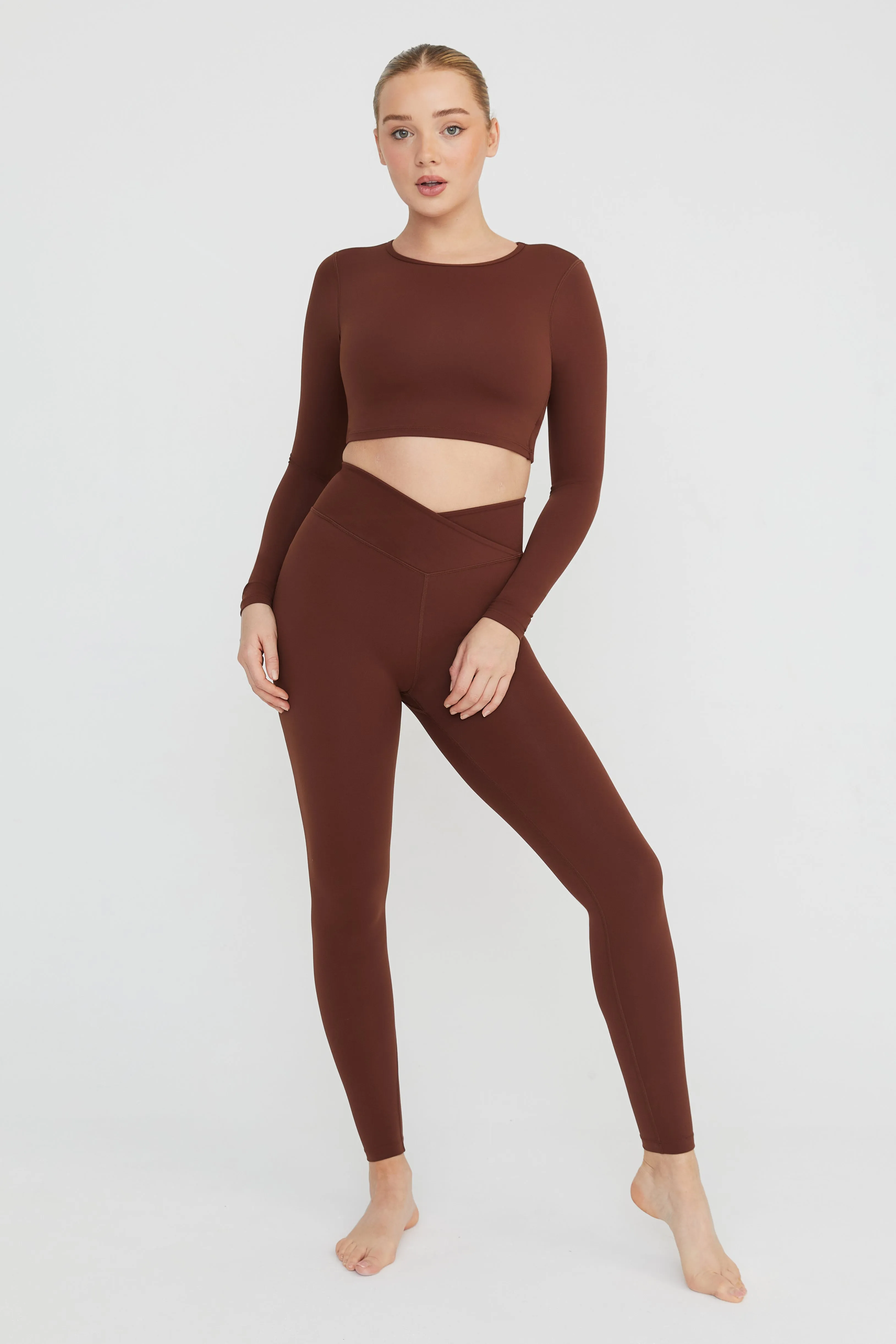 DAYFLEX OPEN BACK LONG SLEEVE TOP - WALNUT sold by TALA product image thumbnail 5