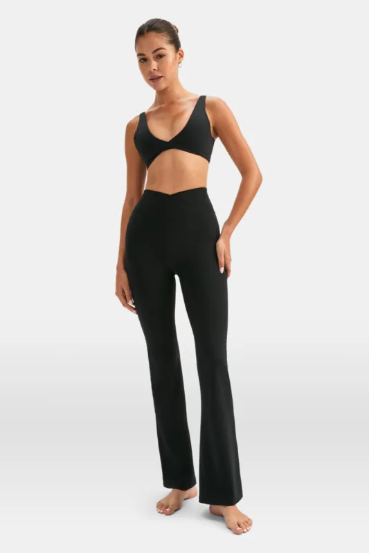 DayFlex Wrap Flared Yoga Pant - Shadow Black sold by TALA
