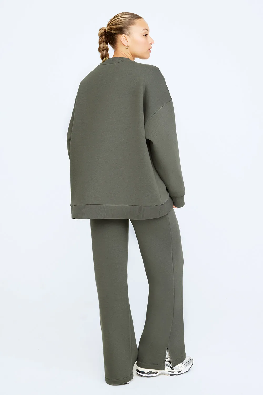 TALA ACTIVE LOOSE HEM OVERSIZED SWEATSHIRT- DARK OLIVE sold by TALA product image thumbnail 3