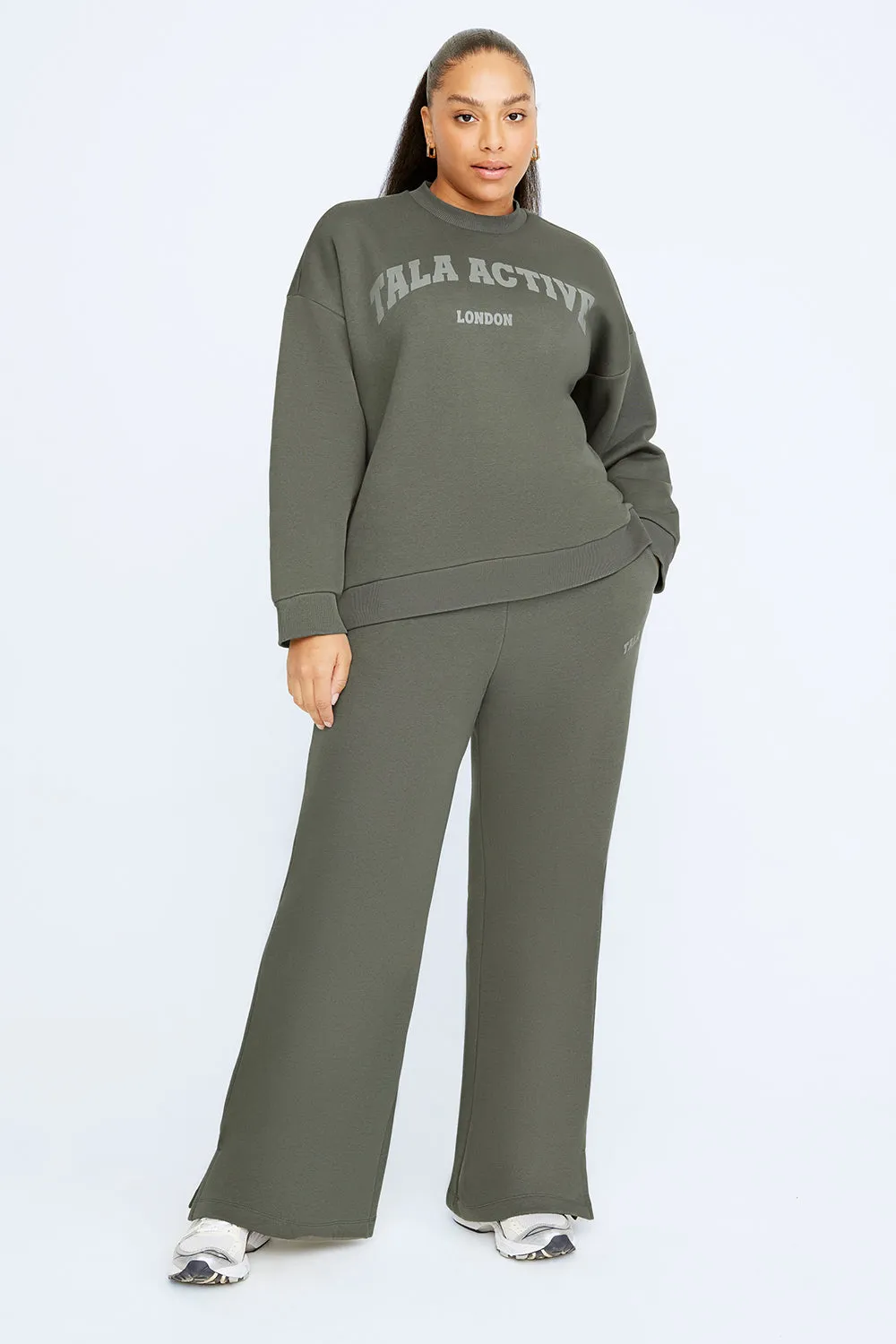 TALA ACTIVE LOOSE HEM OVERSIZED SWEATSHIRT- DARK OLIVE sold by TALA product image thumbnail 4