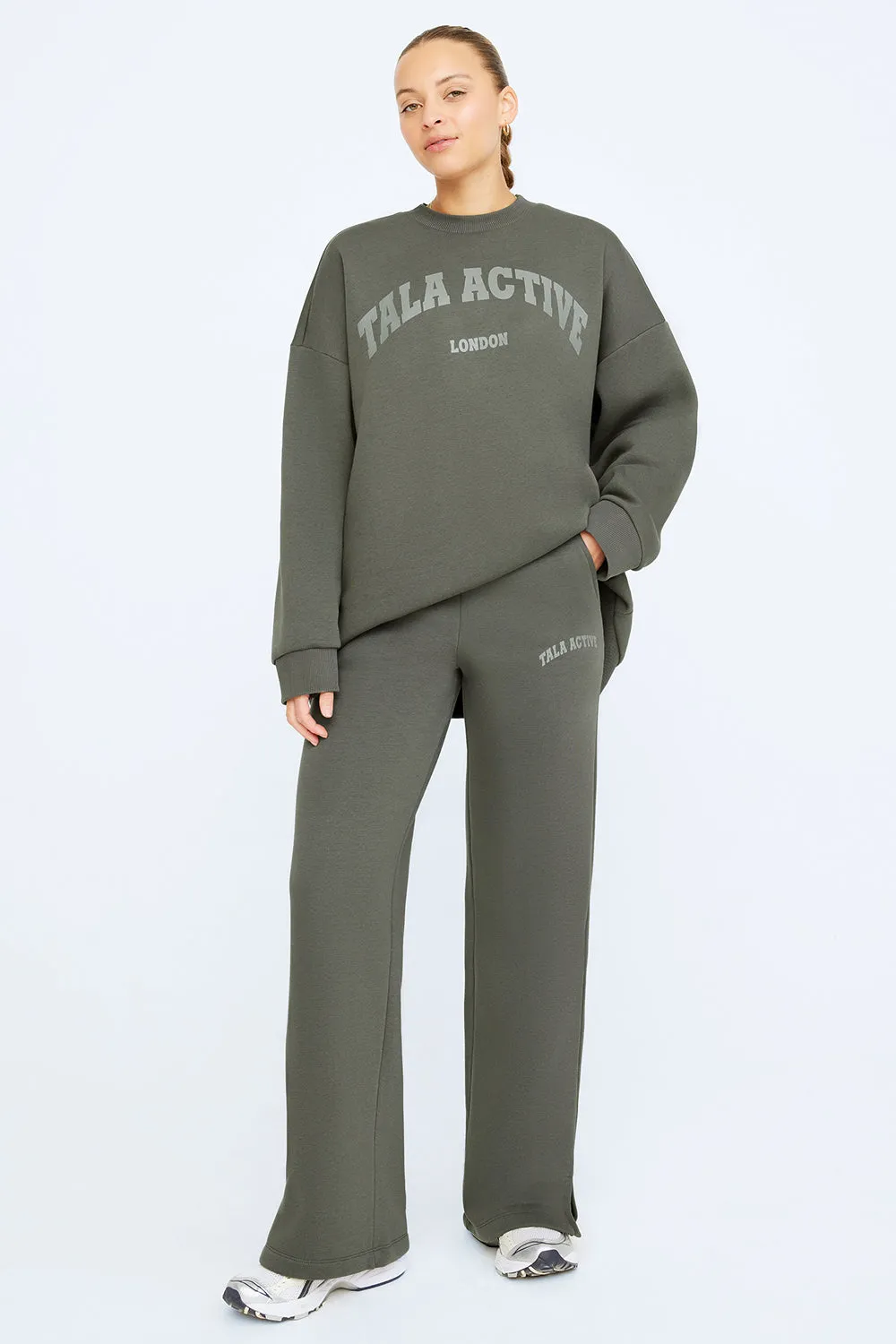TALA ACTIVE LOOSE HEM OVERSIZED SWEATSHIRT- DARK OLIVE sold by TALA product image thumbnail 5