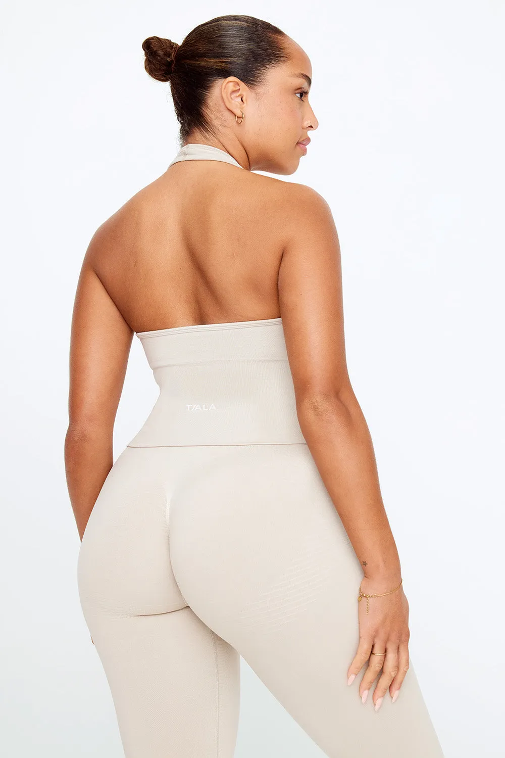 SCULPT SEAMLESS HALTER TANK - CHAI MARL sold by TALA product image thumbnail 2