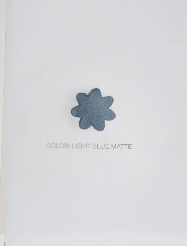 Leather flower snap - blue matte sold by Paloma Wool