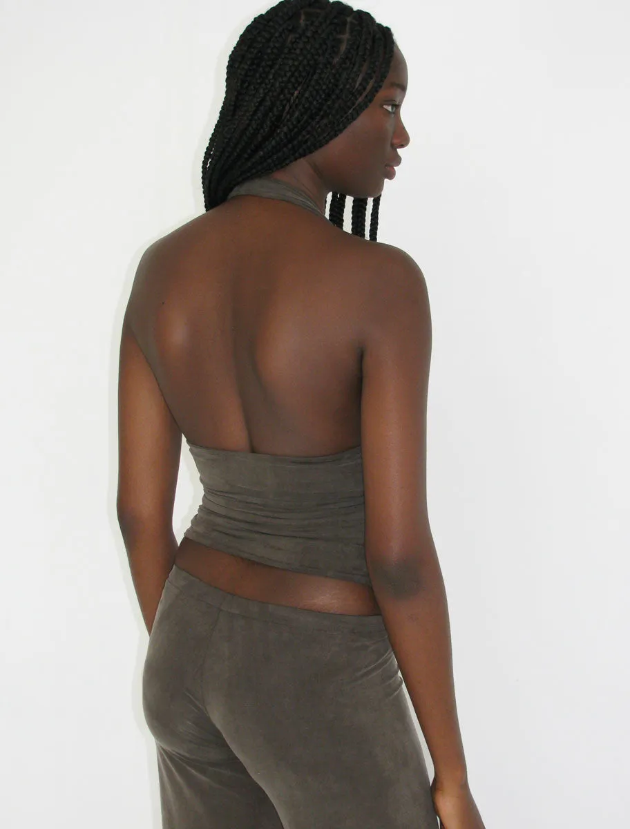 Paloma Wool No 1652/Mopit 黒のホルターネックビスチェ MOPIT-Black halter cupro top – Paloma Wool