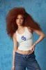 Nao Cotton Logo Embroidered Racer Back Vest Top - White sold by Kai Collective