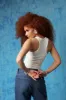 Nao Cotton Logo Embroidered Racer Back Vest Top - White sold by Kai Collective