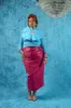 Mei Exaggerated Ruffle Top - Blue sold by Kai Collective