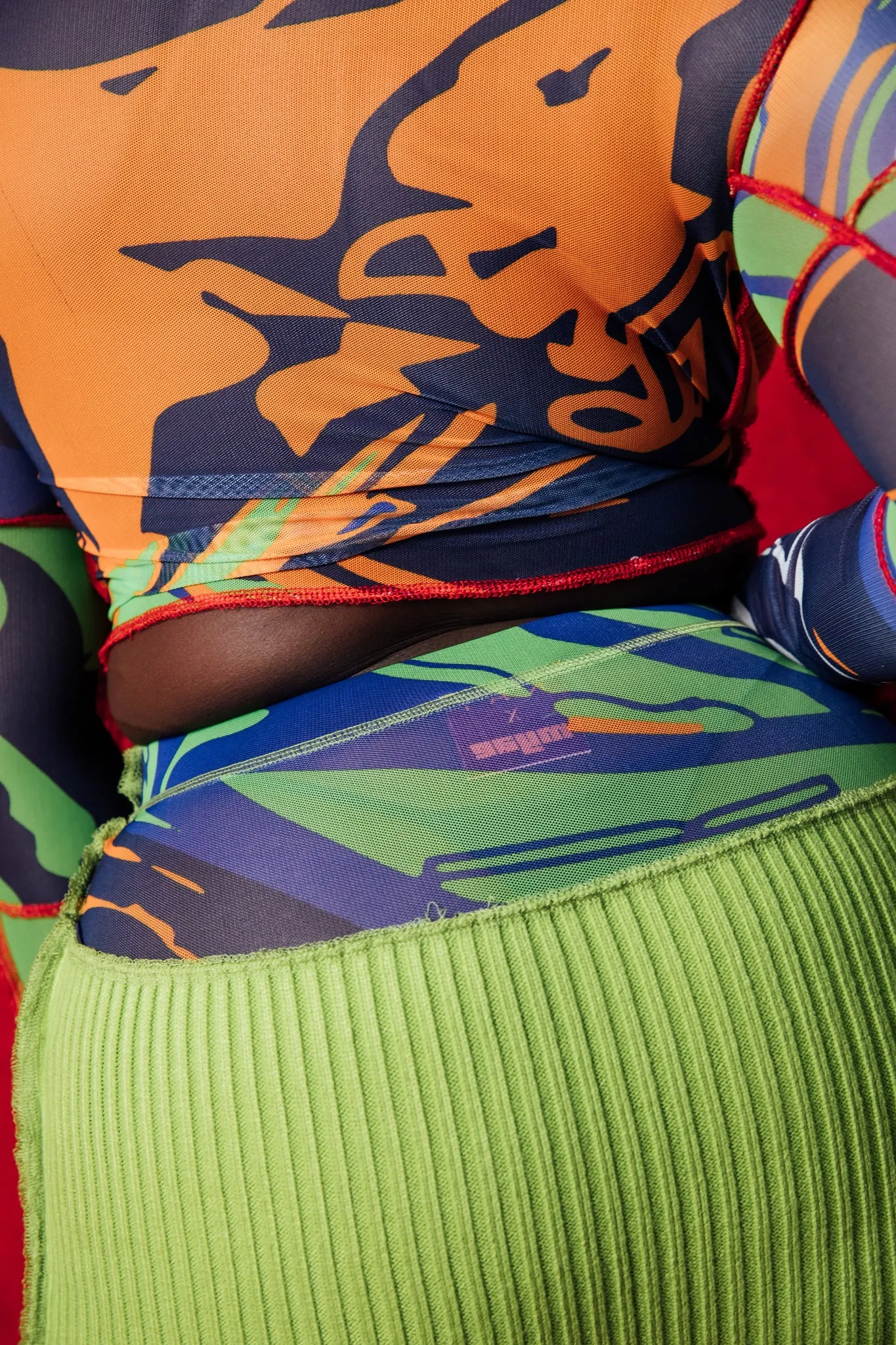 KAI X MYAE Gaia Print Mesh Ribbed Knit Maxi Skirt sold by Kai Collective product image thumbnail 3