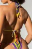 Kaikini Reversible String Printed Bikini Top - Femi Print Purple sold by Kai Collective
