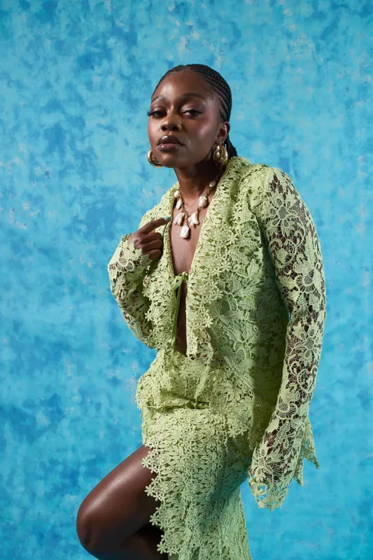 Isabella Lace Top - Pistachio sold by Kai Collective