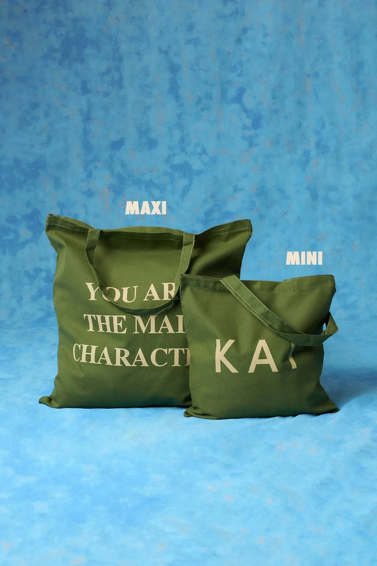 MINI COTTON PRINTED LOGO KAI TOTE - GREEN sold by Kai Collective product image thumbnail 3