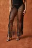 Yumi Faux Suede Laser Cut Skirt - Black sold by Kai Collective