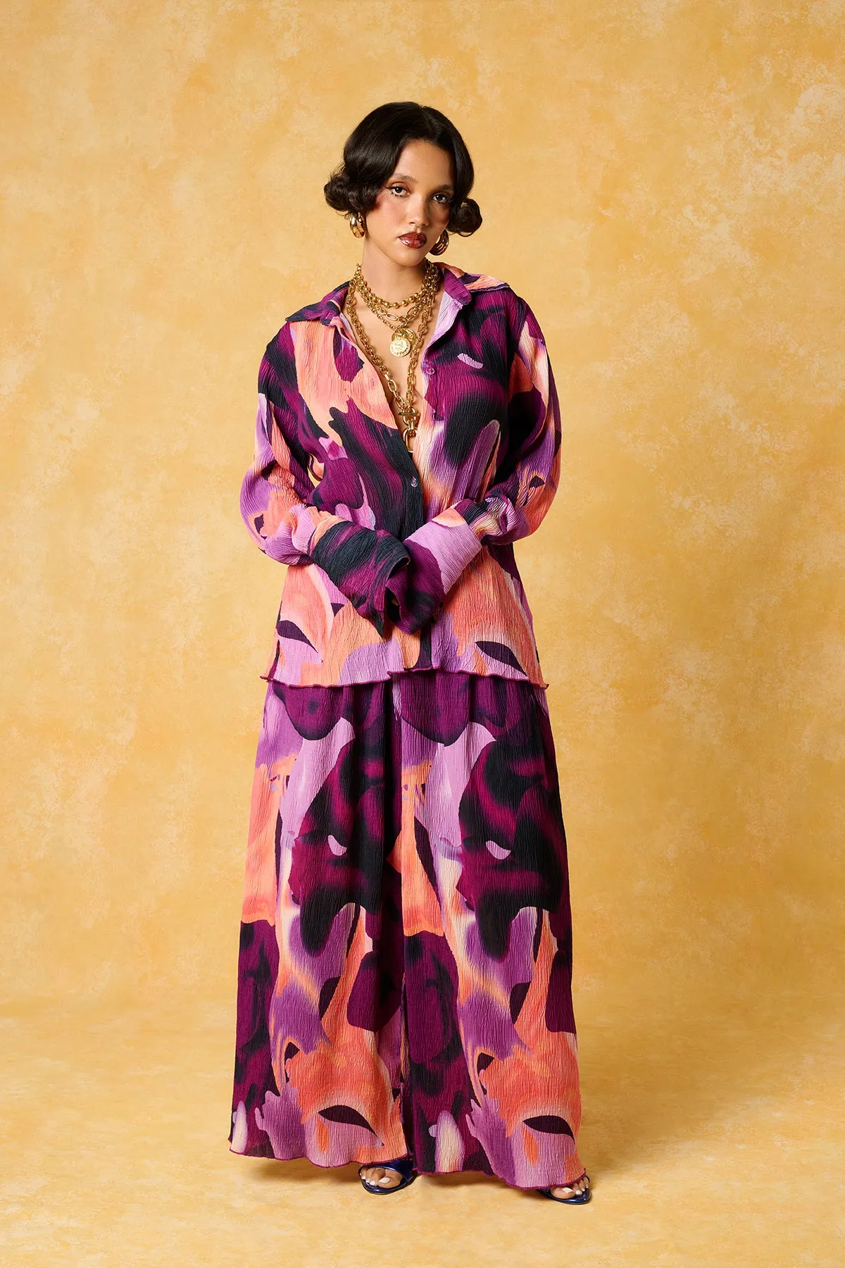 Mawuli Printed Plisse Trousers - Ife Print sold by Kai Collective product image thumbnail 2