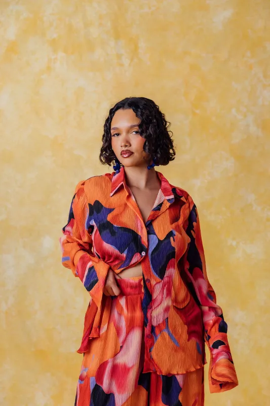 Muwa Technical Organza Oversized Long Sleeve Shirt - Teiha