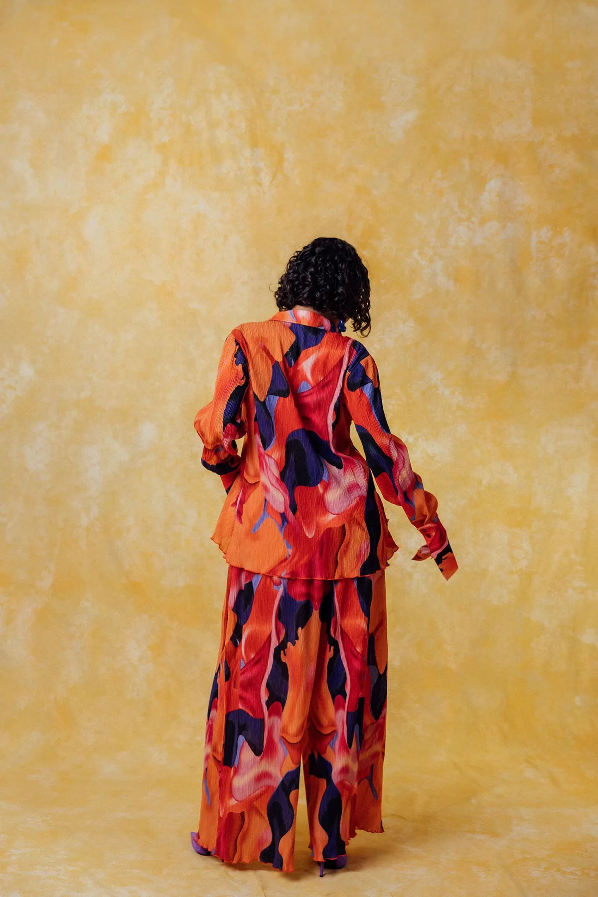 Mawuli Printed Plisse Trousers - Zuri Print sold by Kai Collective product image thumbnail 5