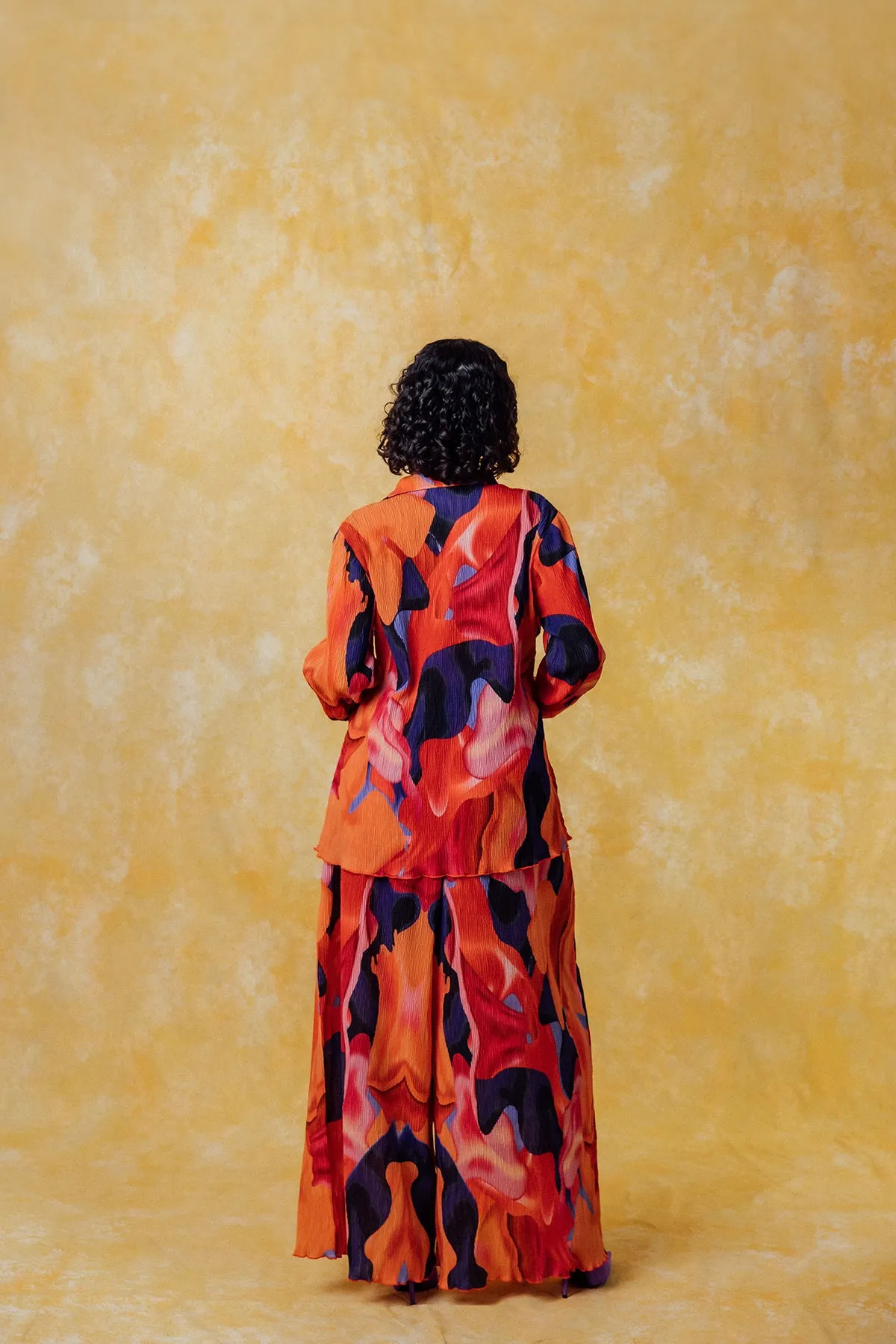 Mawuli Printed Plisse Trousers - Zuri Print sold by Kai Collective product image thumbnail 2