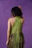 Yumi Faux Suede Laser Cut Top - Pear Green sold by Kai Collective