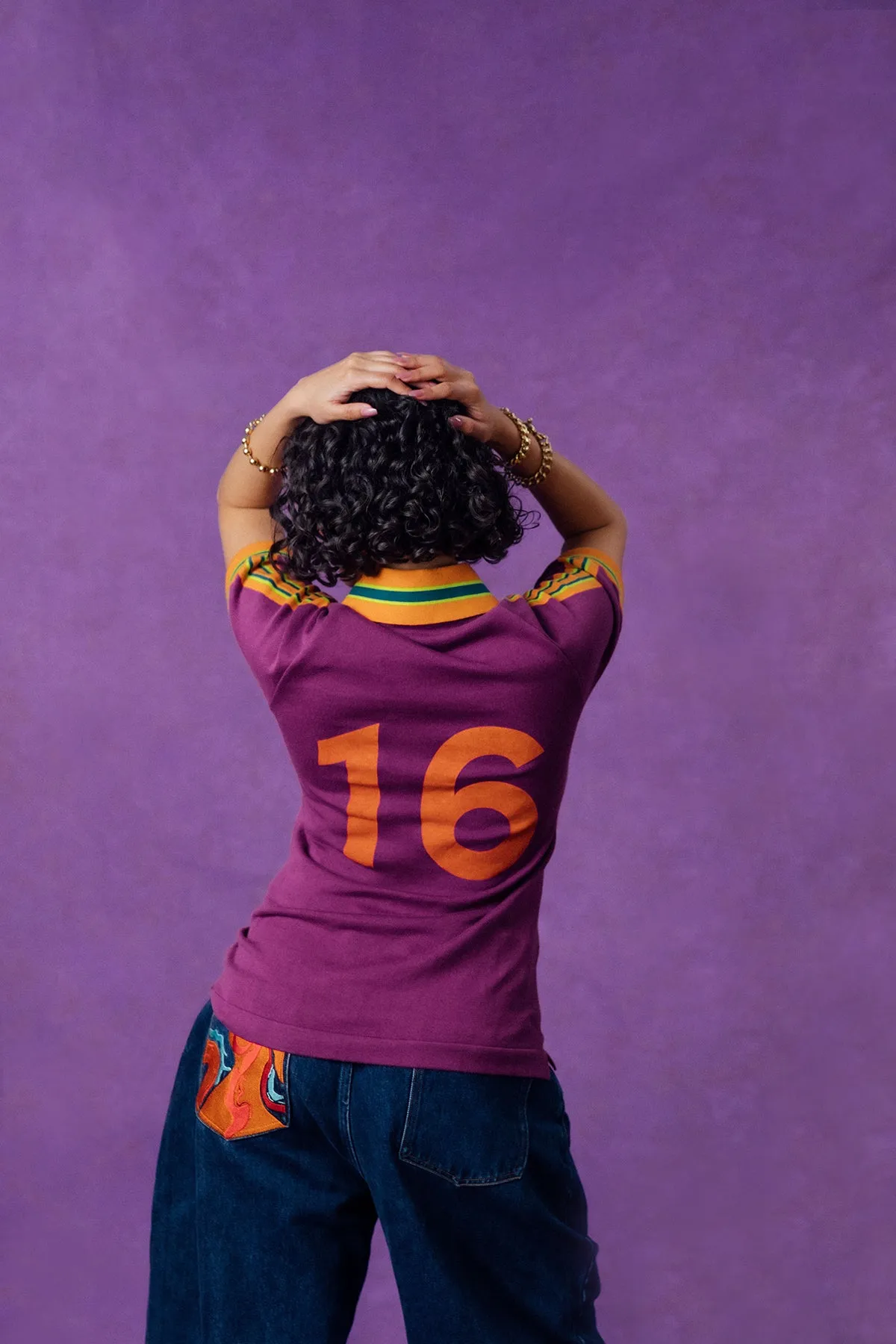 Mita Vintage Style Knitted Logo Jersey - Purple sold by Kai Collective product image thumbnail 2