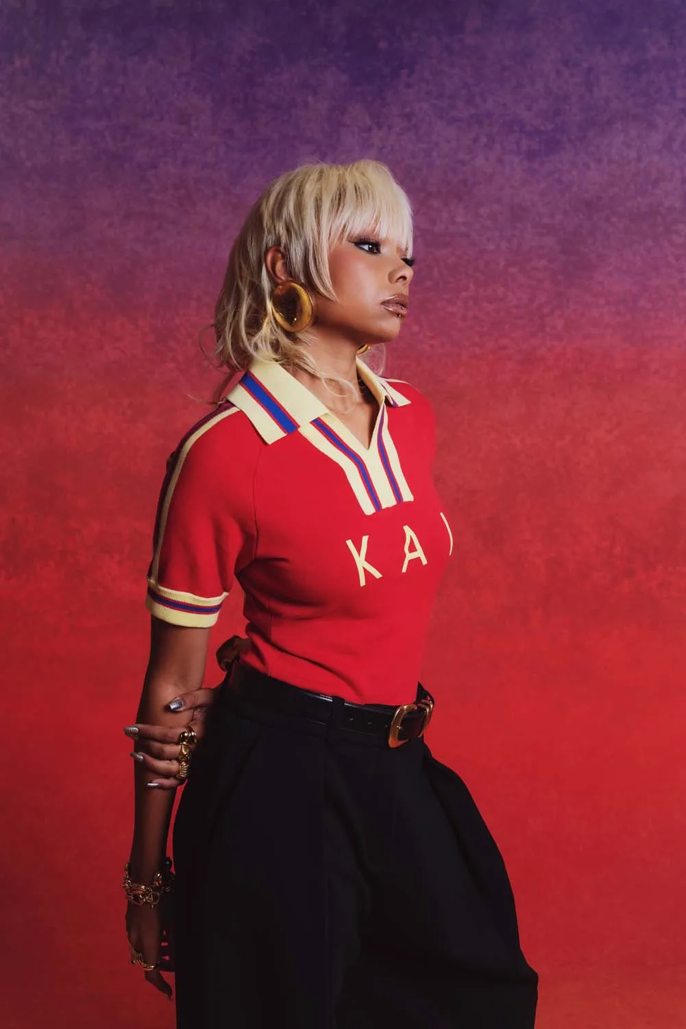 Mita Vintage Style Knitted Logo Jersey - Red sold by Kai Collective product image thumbnail 4