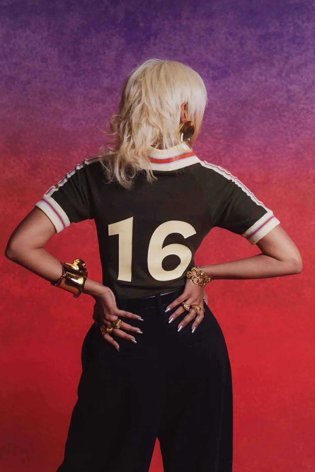 Mita Vintage Style Knitted Logo Jersey - Khaki sold by Kai Collective product image thumbnail 2