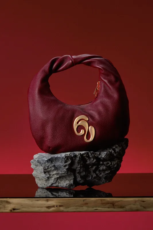 Little London Leather Mini Handbag - Burgundy made by Kai Collective