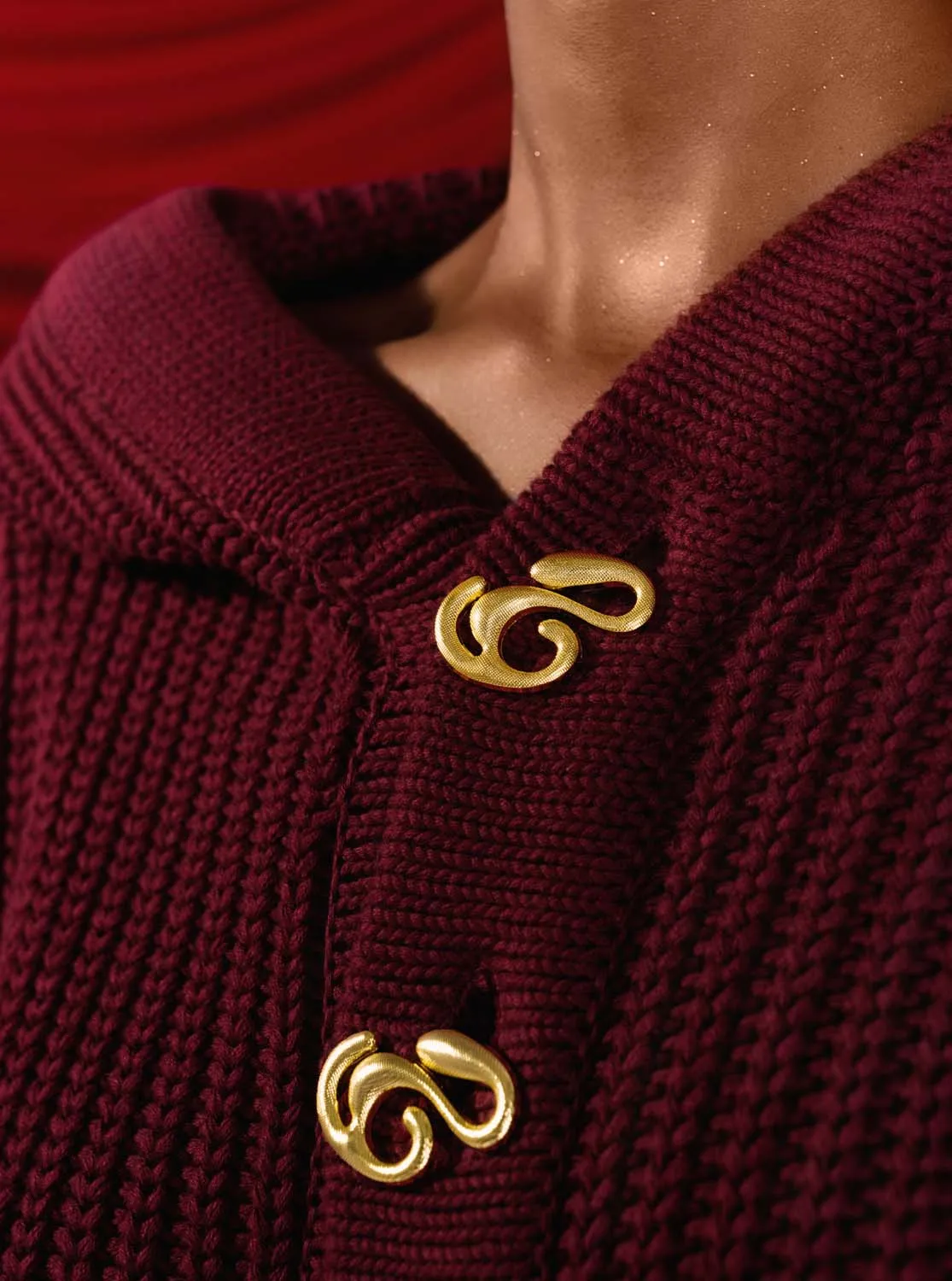 Nori Hooded Cardigan - Burgundy sold by Kai Collective product image thumbnail 3