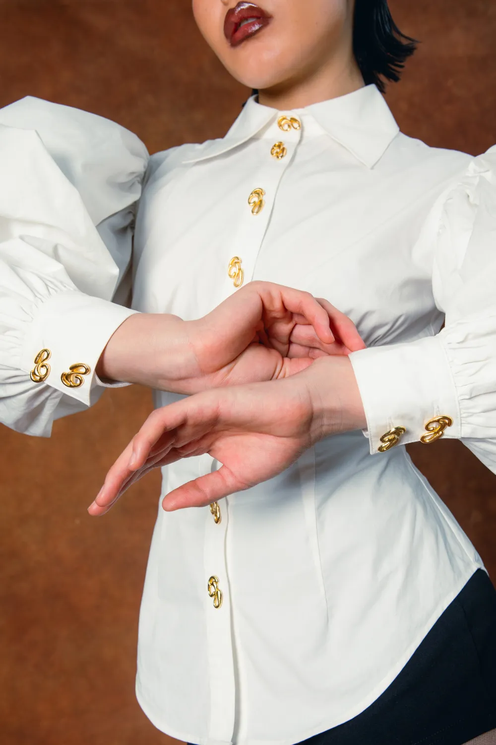 Sloane Sculpted Cotton Shirt - White sold by Kai Collective product image thumbnail 3