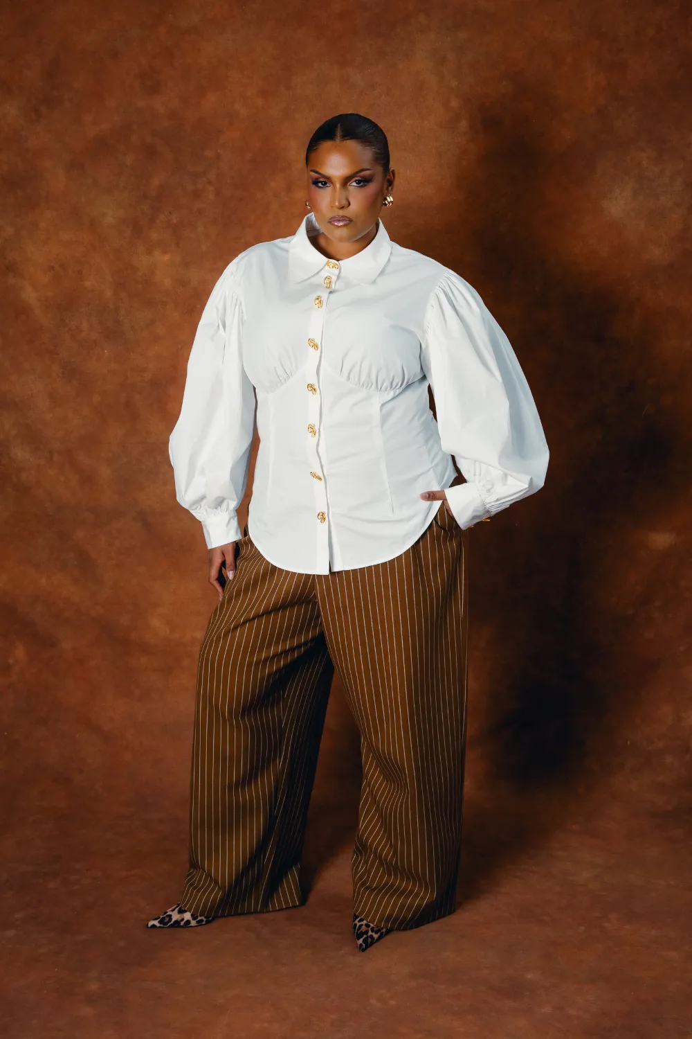 Sloane Sculpted Cotton Shirt - White sold by Kai Collective product image thumbnail 4