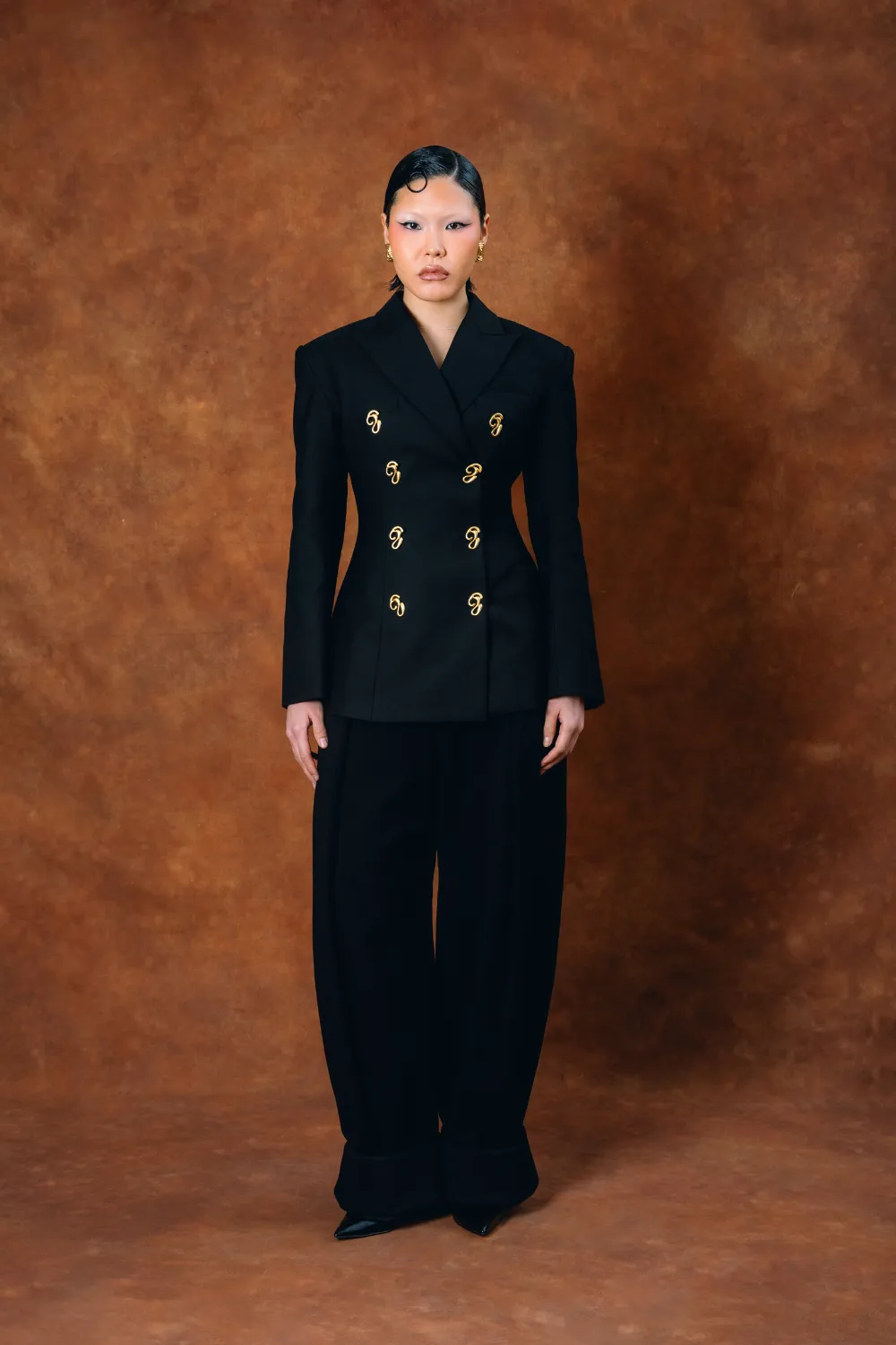 Odessa Structured Double-Breasted Jacket - Black sold by Kai Collective product image thumbnail 4