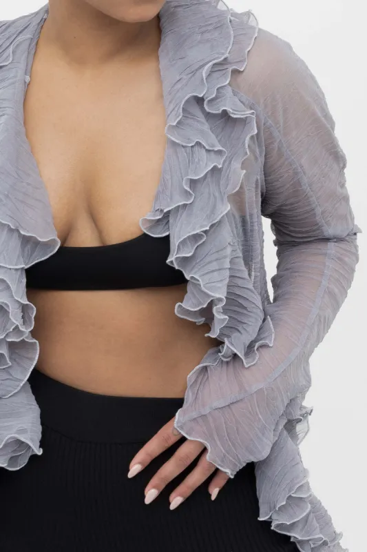 Grey Crumpled Bolero sold by Ester Manas
